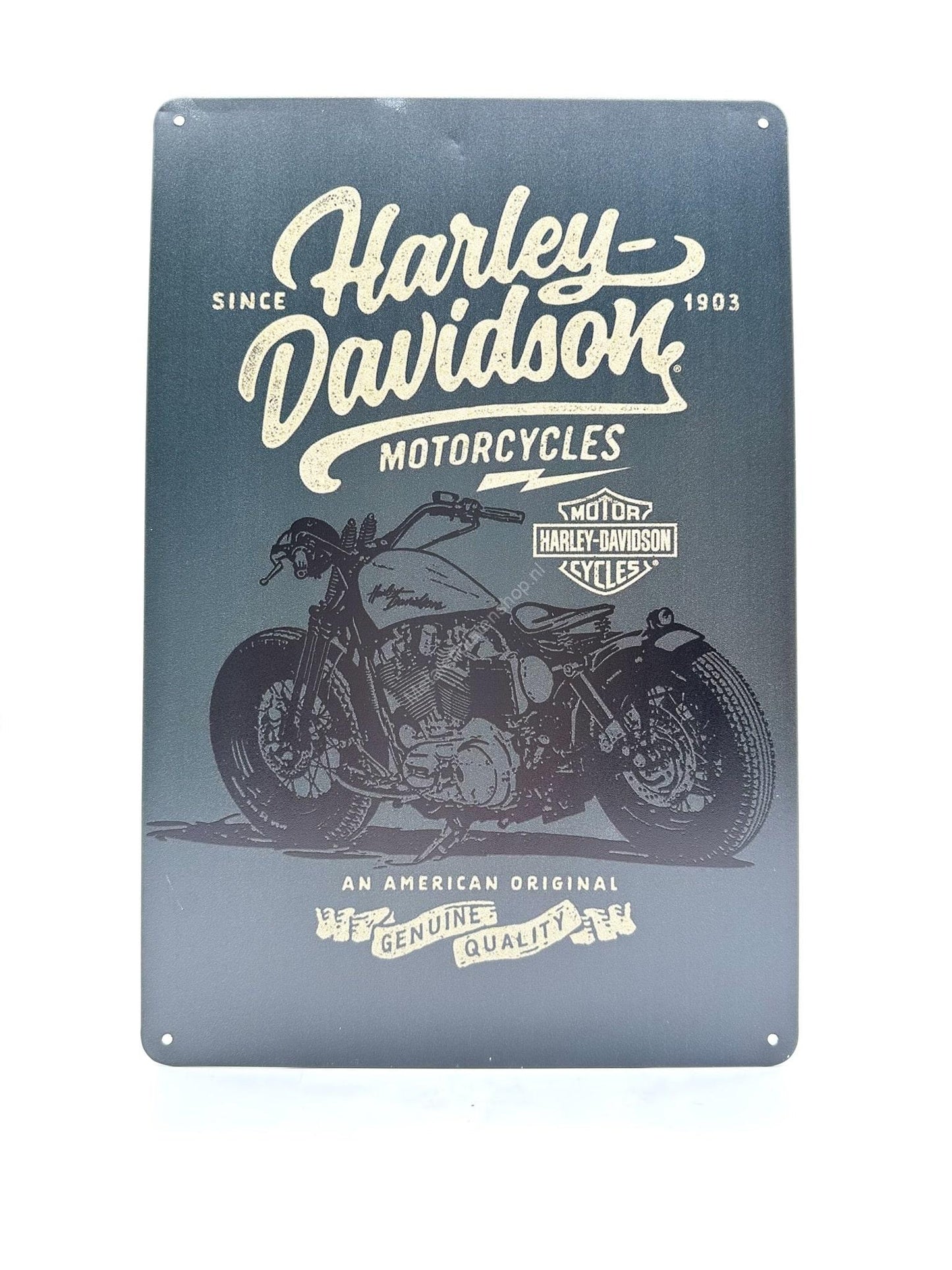 Metal Wall Sign - Harley Davidson - Genuine Quality