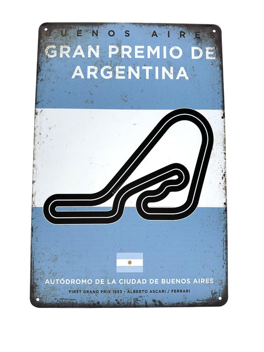 Metalen Wandbord - Autodromo de la ciudad de buenos aires - Argentinie - Grand Prix