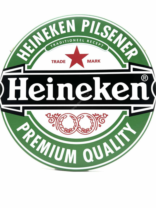 Metalen Wandbord - Heineken - Rond