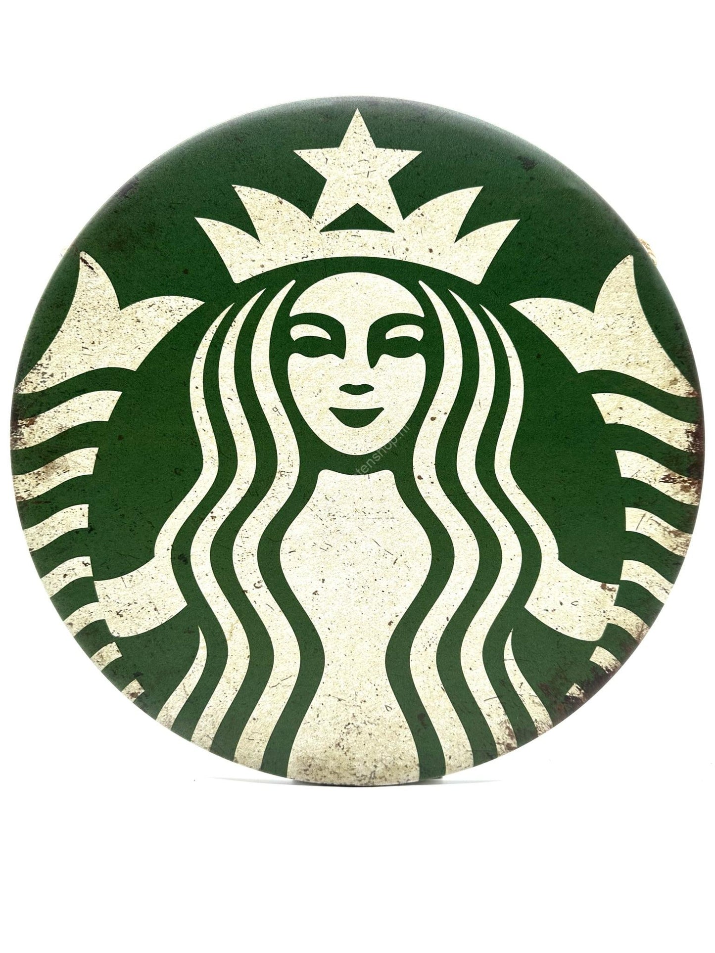 Metalen Wandbord - Starbucks - Rond