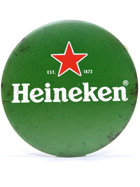 Metalen Wandbord - Heineken - Groen - Rond