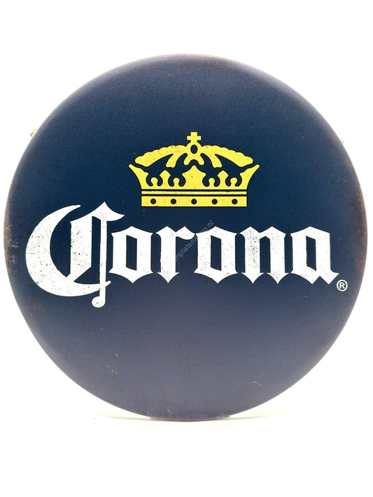 Metallwandschild - Corona - Rund