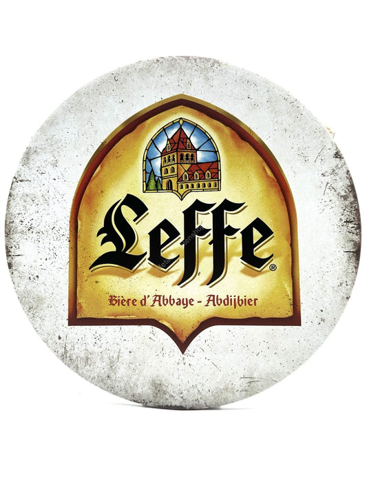 Metal Wall Sign - Leffe - Round