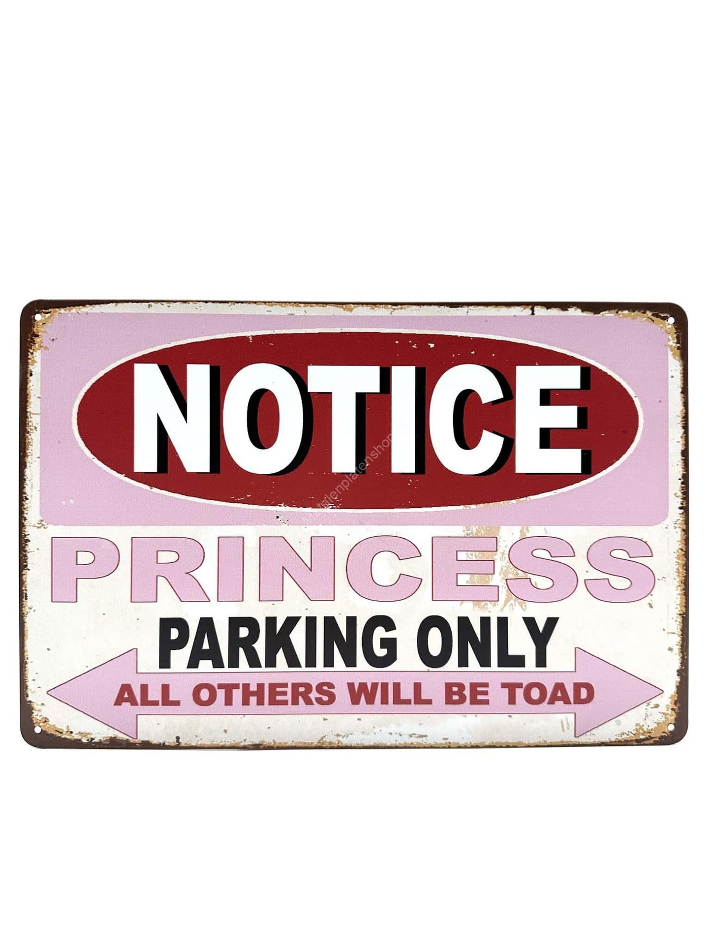 Metalen Wandbord - Notice - Princess - Parking Only