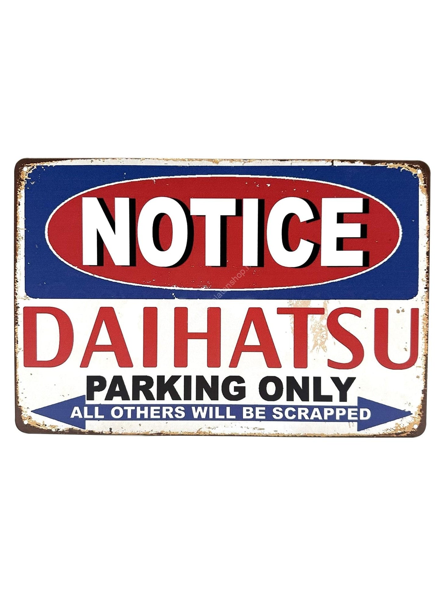 Metalen Wandbord - Notice - Daihatsu - Parking Only