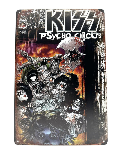 Metalen Wandbord - KISS Psycho Circus