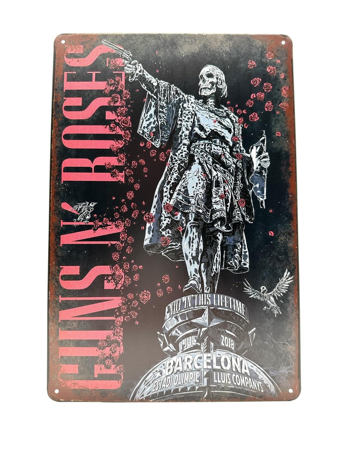 Metal Wall Sign - Guns n' Roses - Barcelona