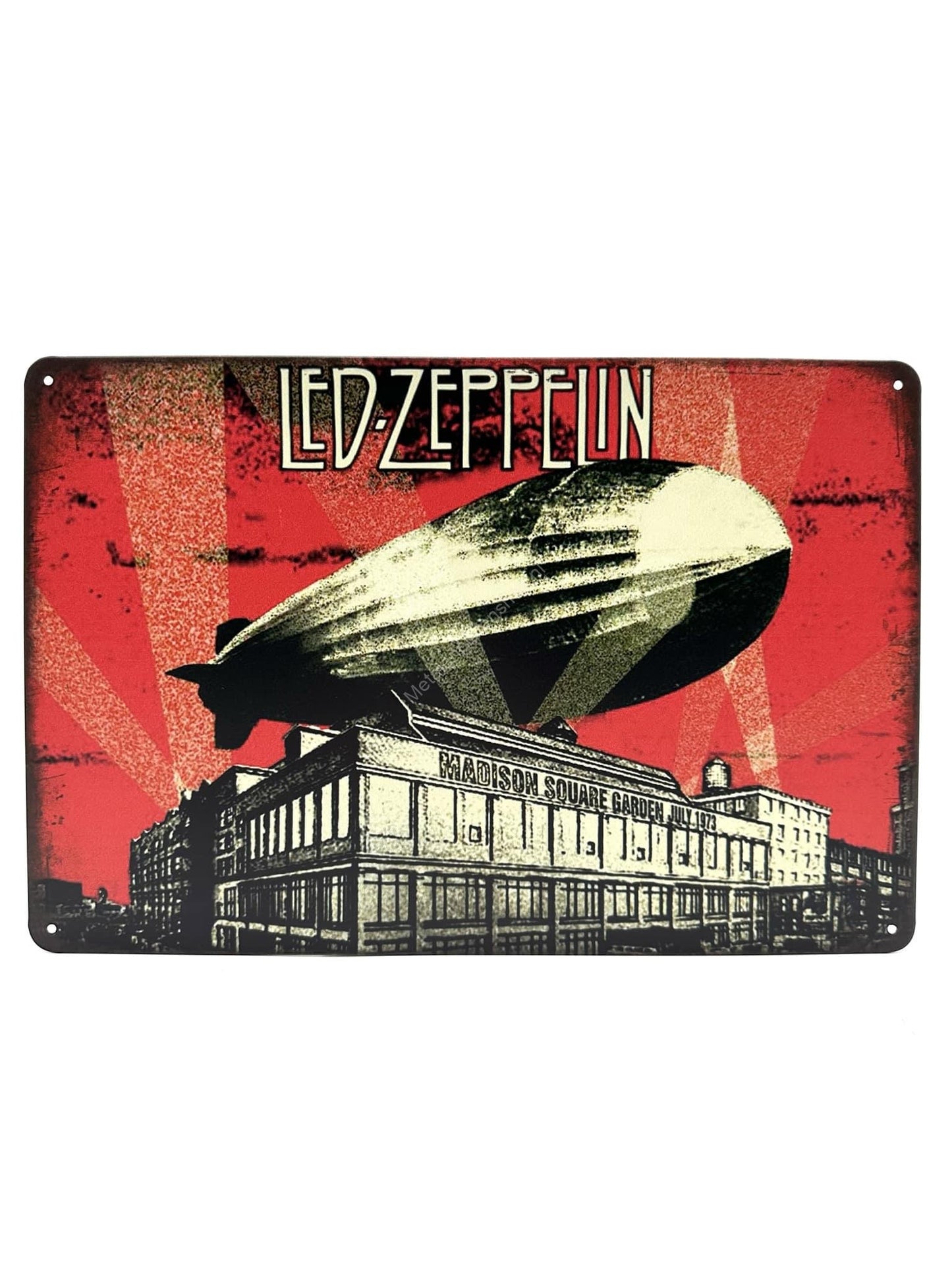 Wandschild aus Metall – LED-Zeppelin – Madion Square Garden