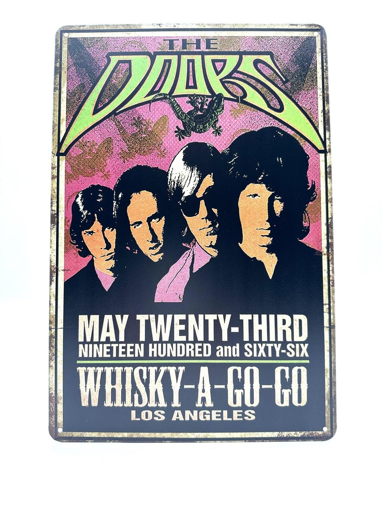 Wandschild aus Metall – The Doors – Whiskey-A-Go-Go