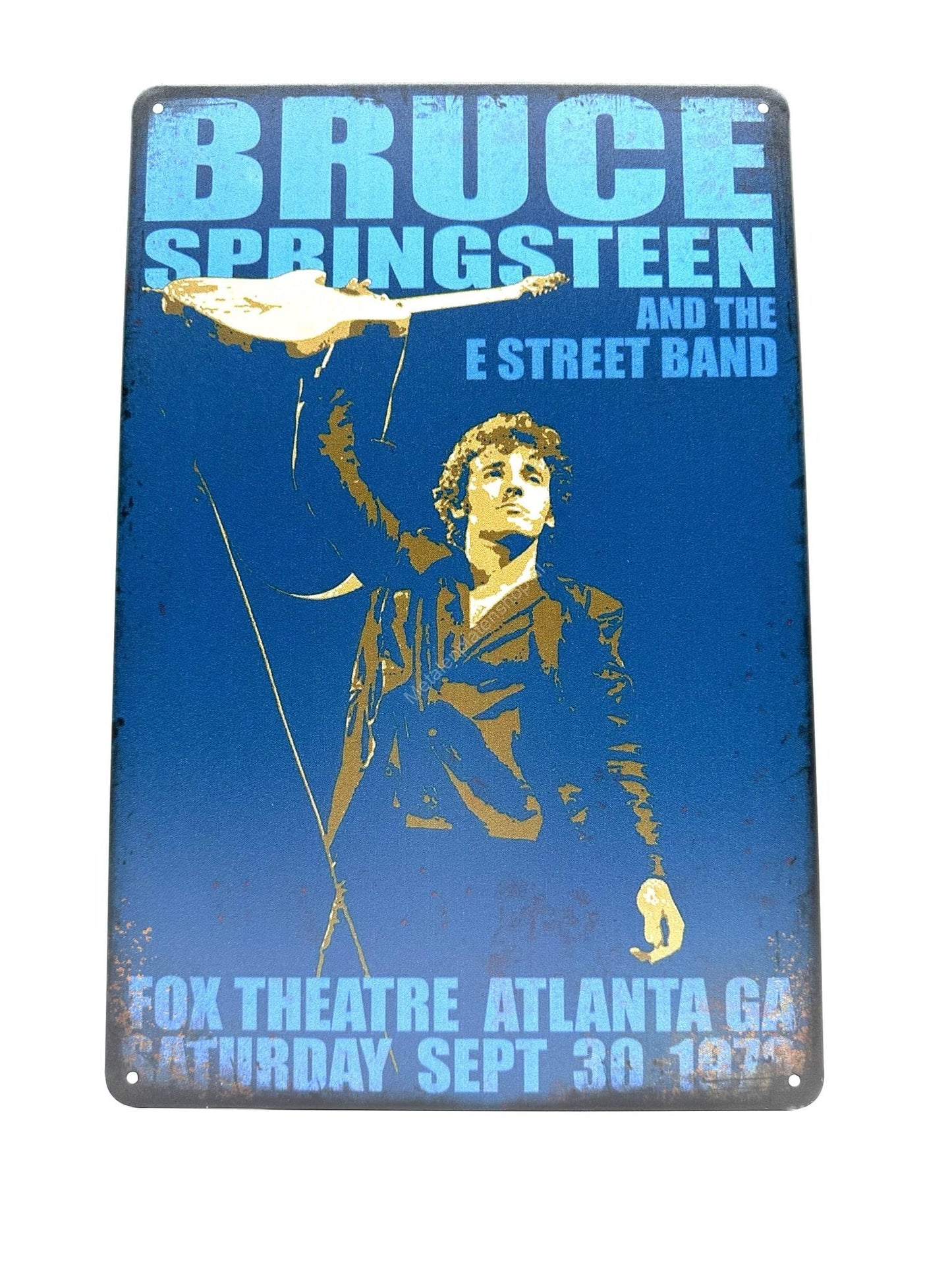 Wandschild aus Metall – Bruce Springsteen und die E-Street-Band – Fox Theater