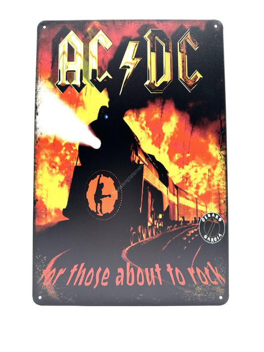 Metal Wall Sign - AC/DC for those about to rock