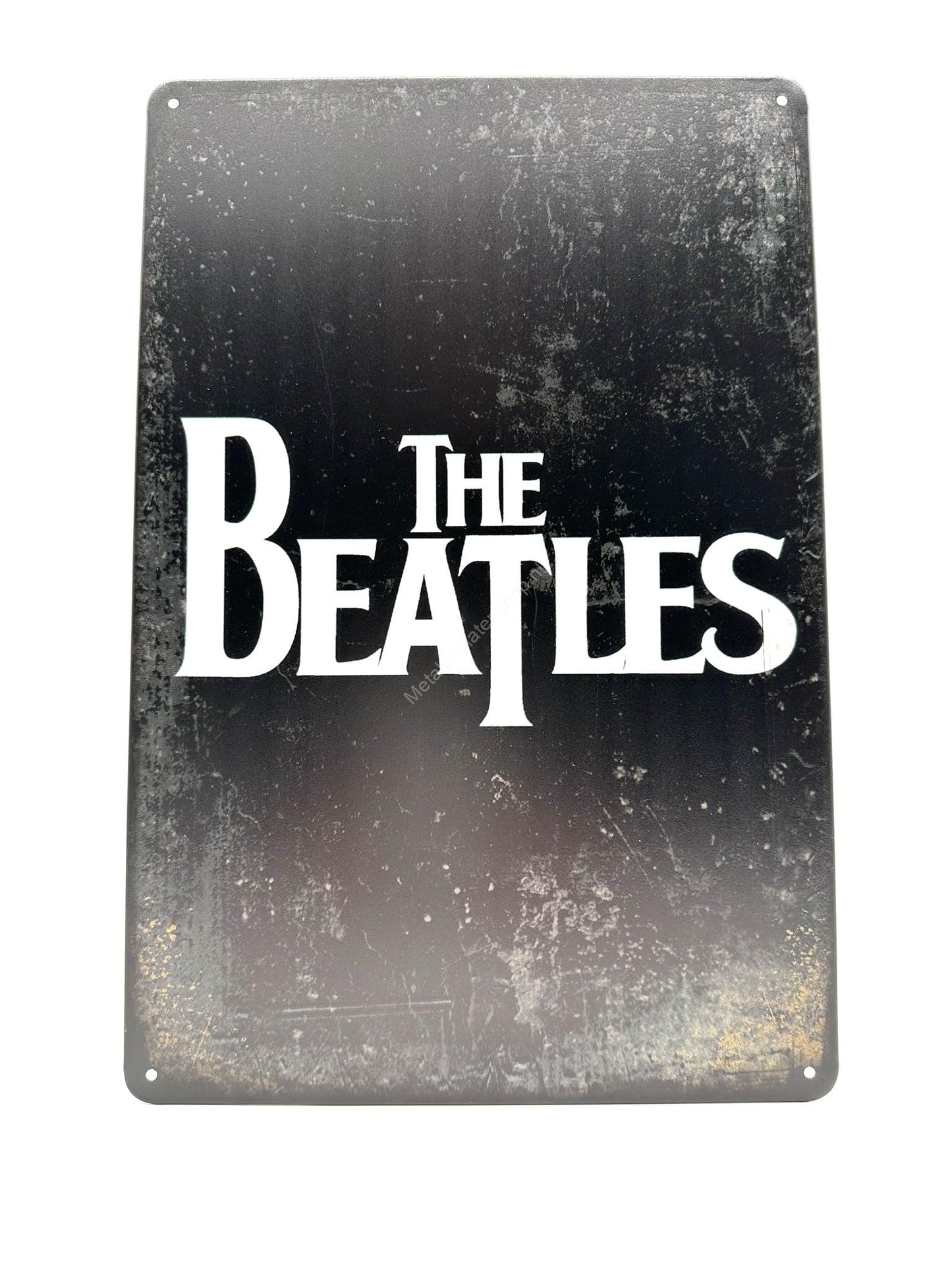 Metalen Wandbord - The Beatles - Zwart