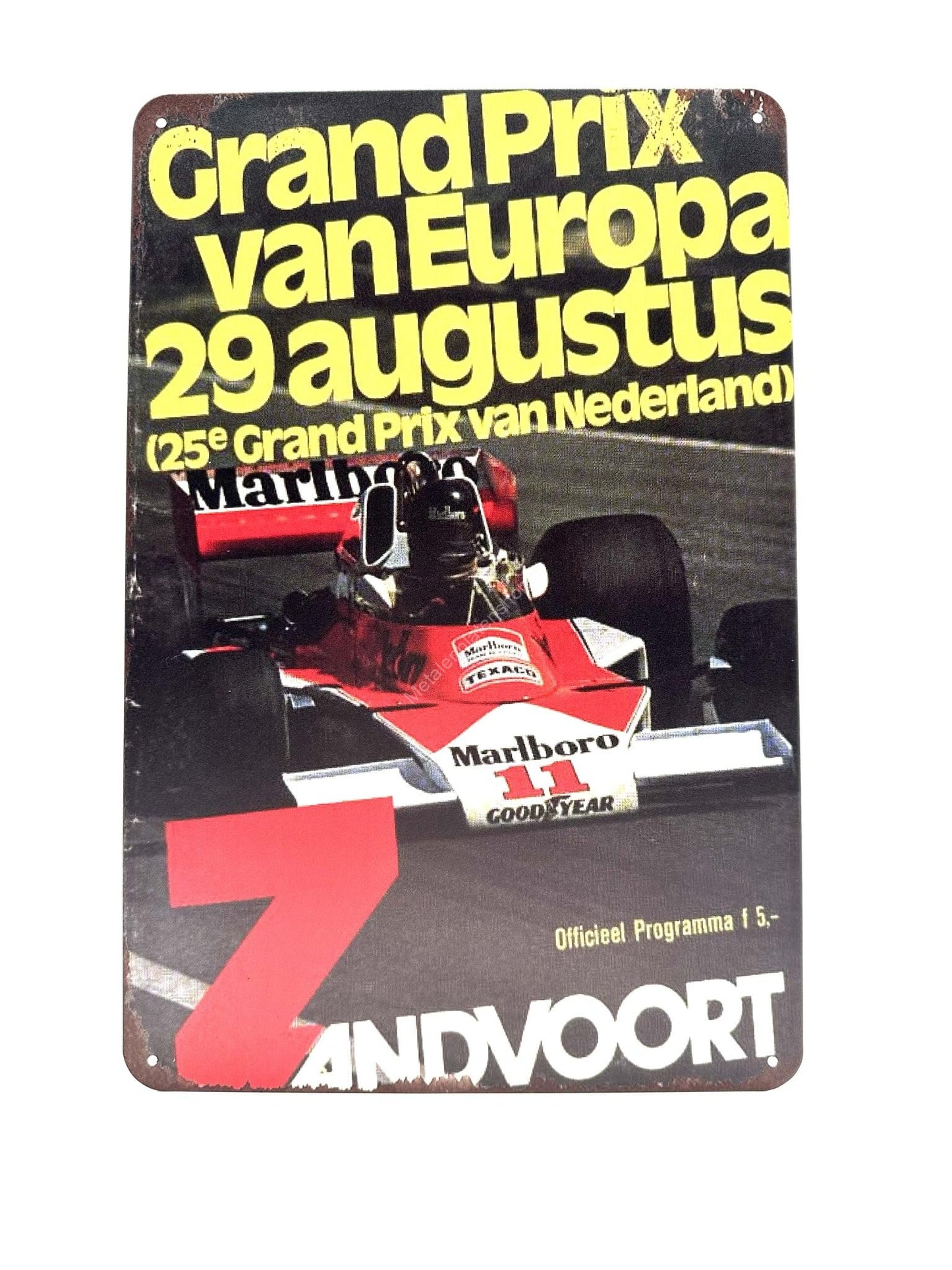 Metalen Wandbord - Grand Prix van Europa - Zandvoort