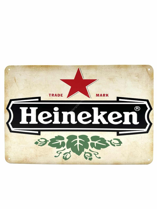 Metal Wall Sign - Heineken - Star