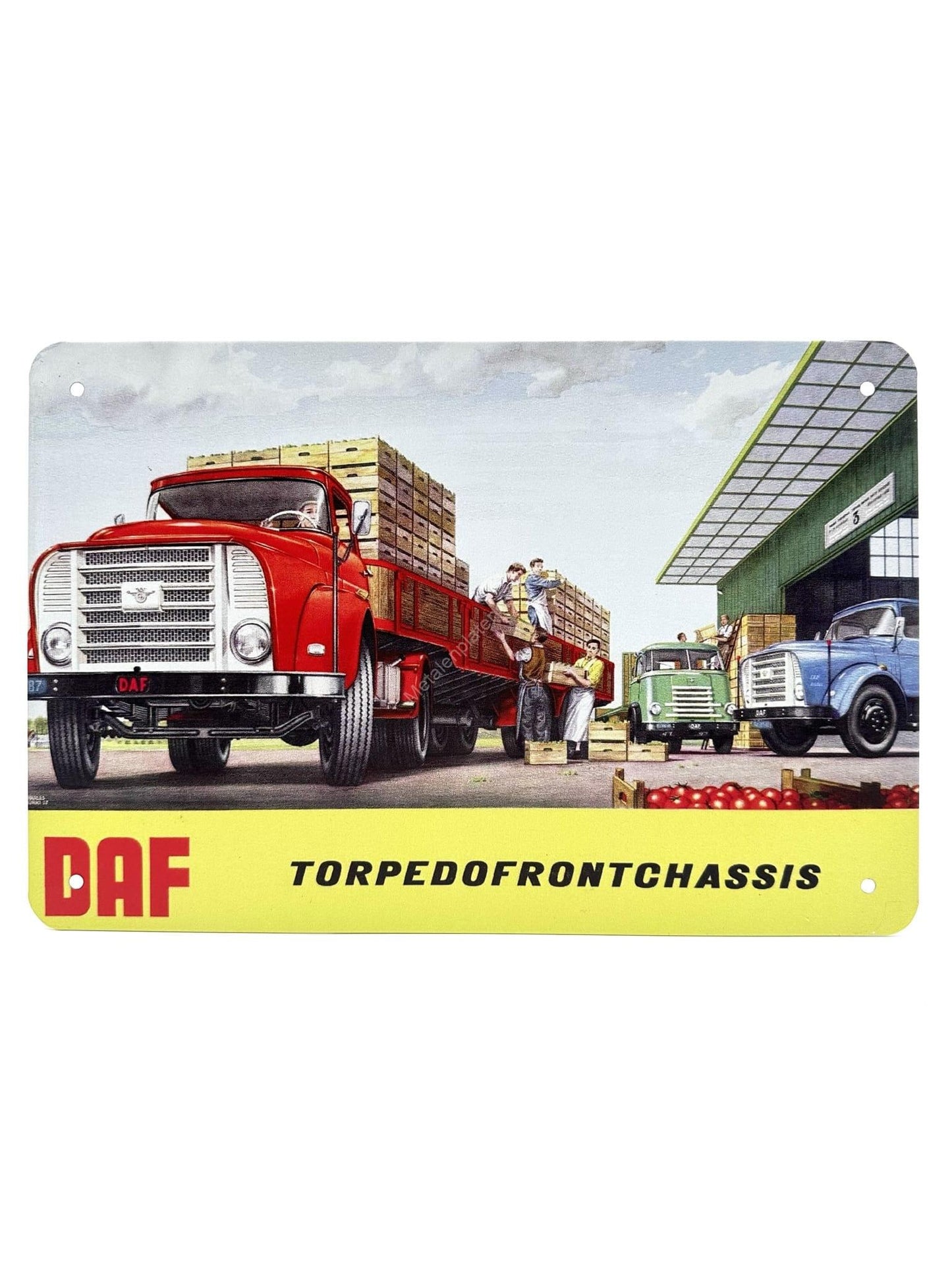 Metalen Wandbord - DAF - Torpedofrontchassis