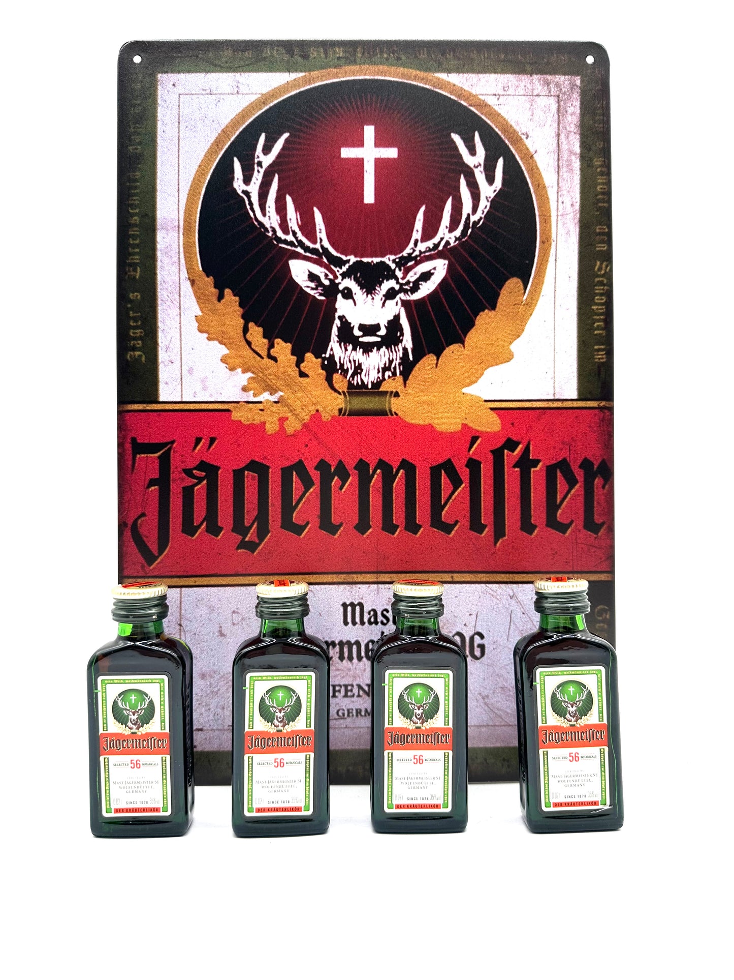 Cadeaupakket - Jägermeister - met 4 Jägermeister flesjes