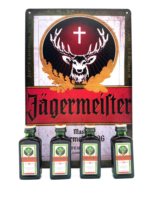 Gift package - Jägermeister - with 4 Jägermeister bottles