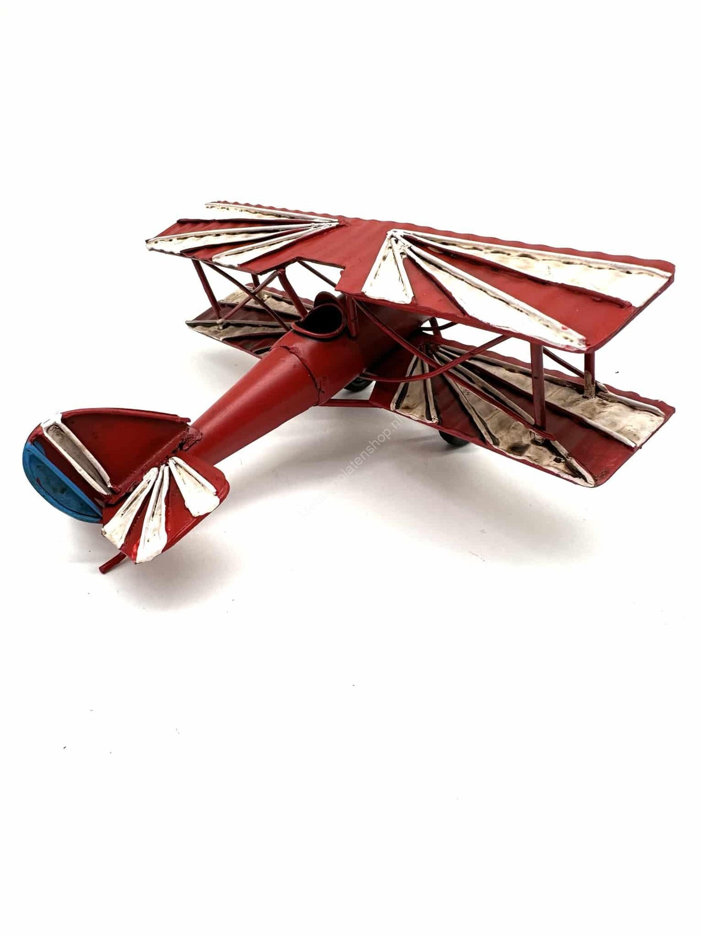 Airplane Red - Metal Decoration - 16cm