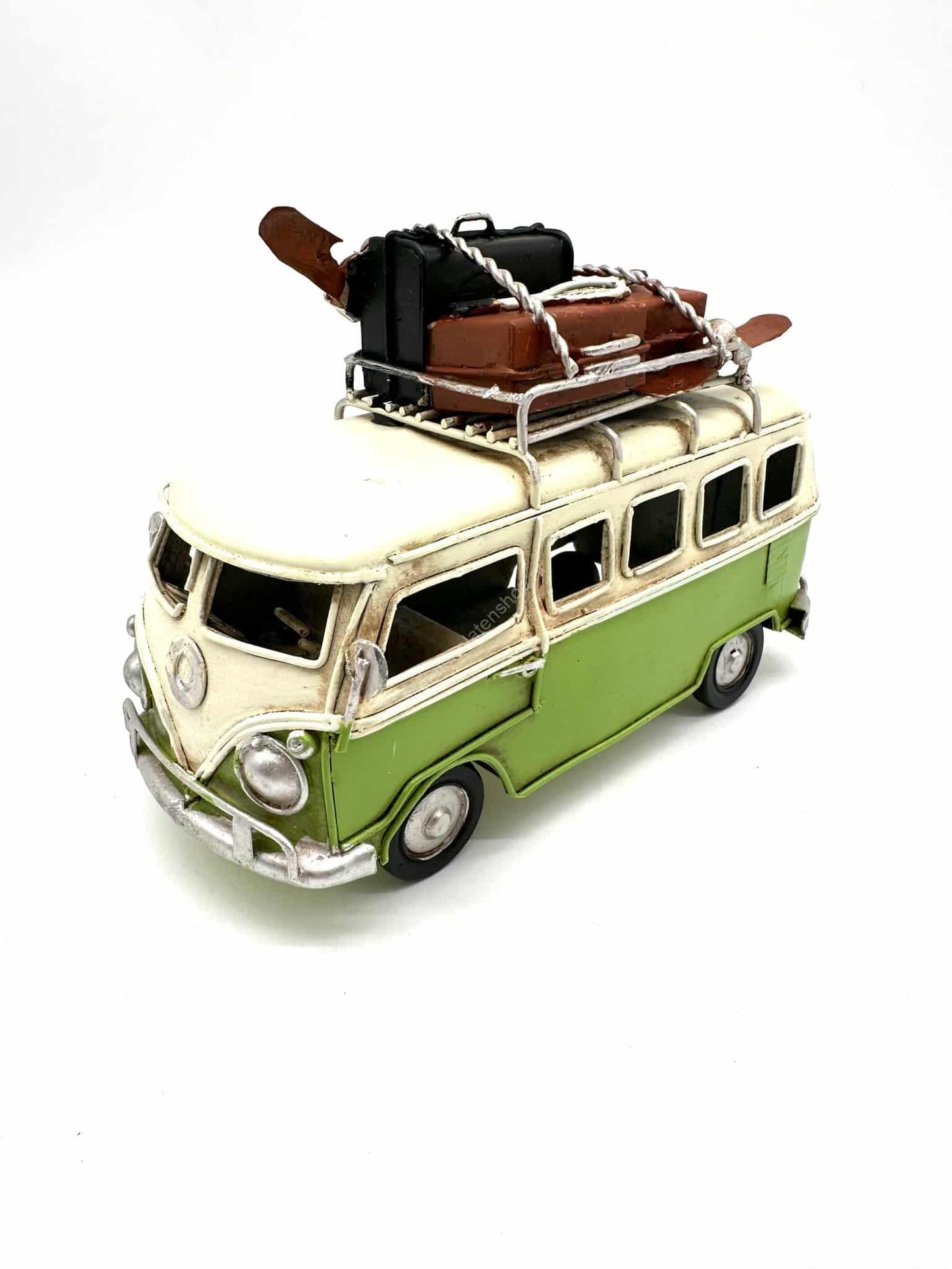 Volkswagen Van in green - Metal Vehicle Decoration - 16cm