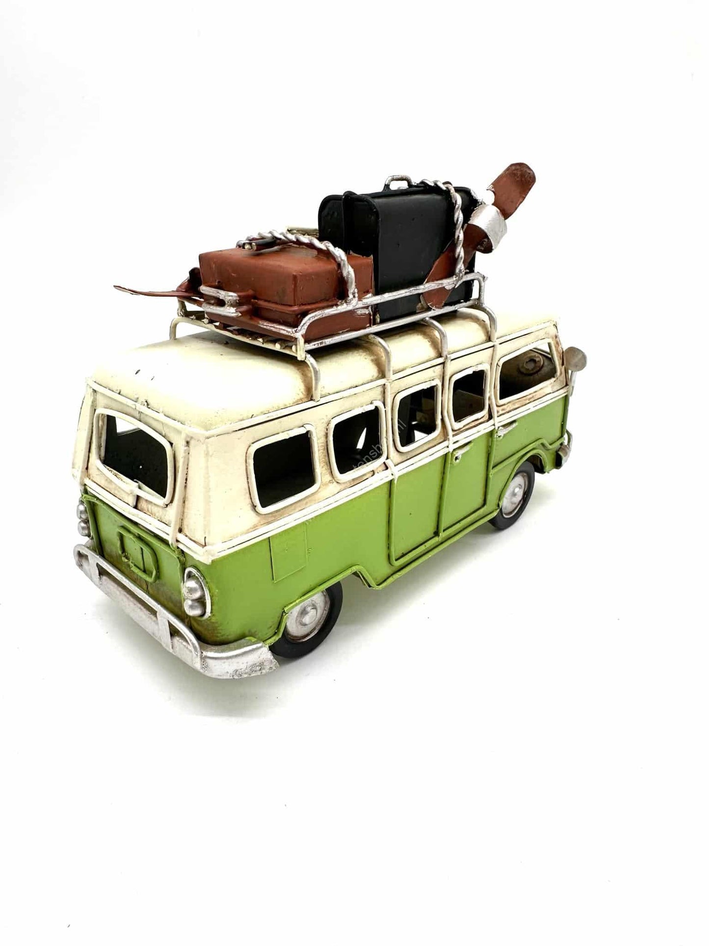 Volkswagen Van in green - Metal Vehicle Decoration - 16cm