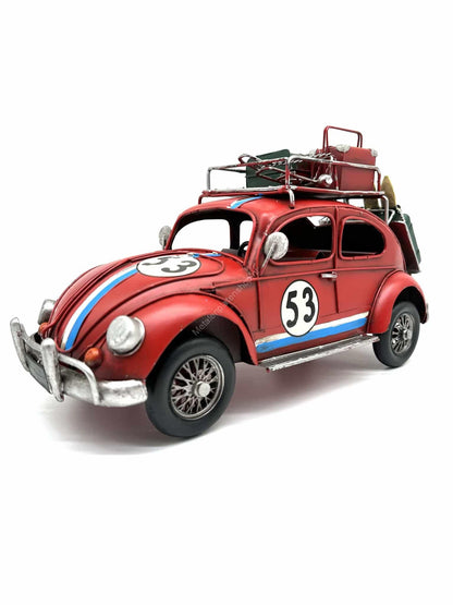 Beetle Red - 53 - Metal Vehicle Decoration - 42cm