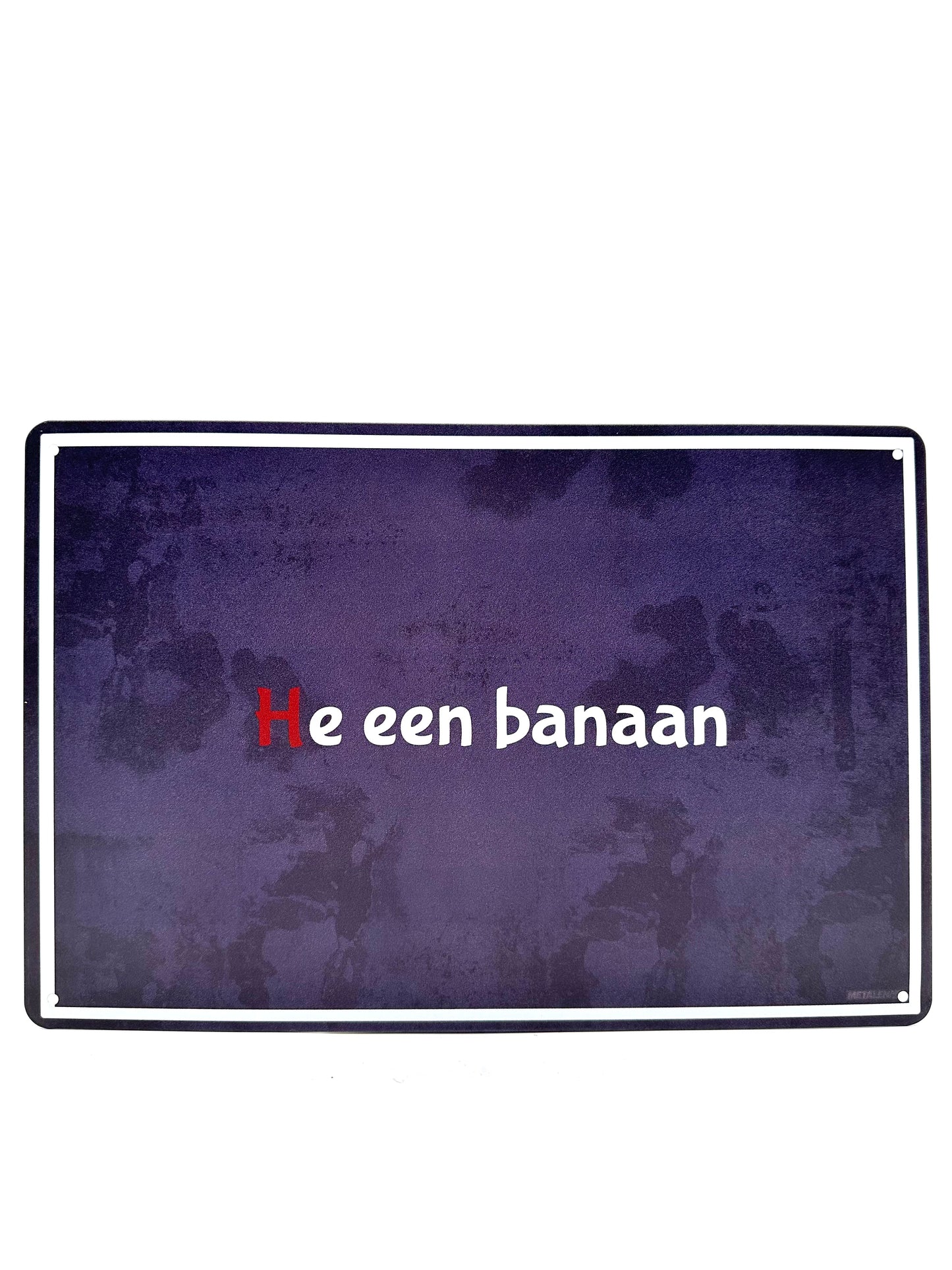 Metalen Wandbord - MasterMovies - He een banaan