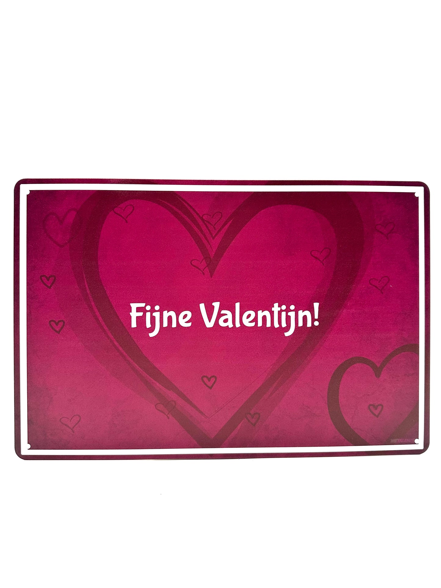 Metalen Wandbord - Fijne Valentijn!