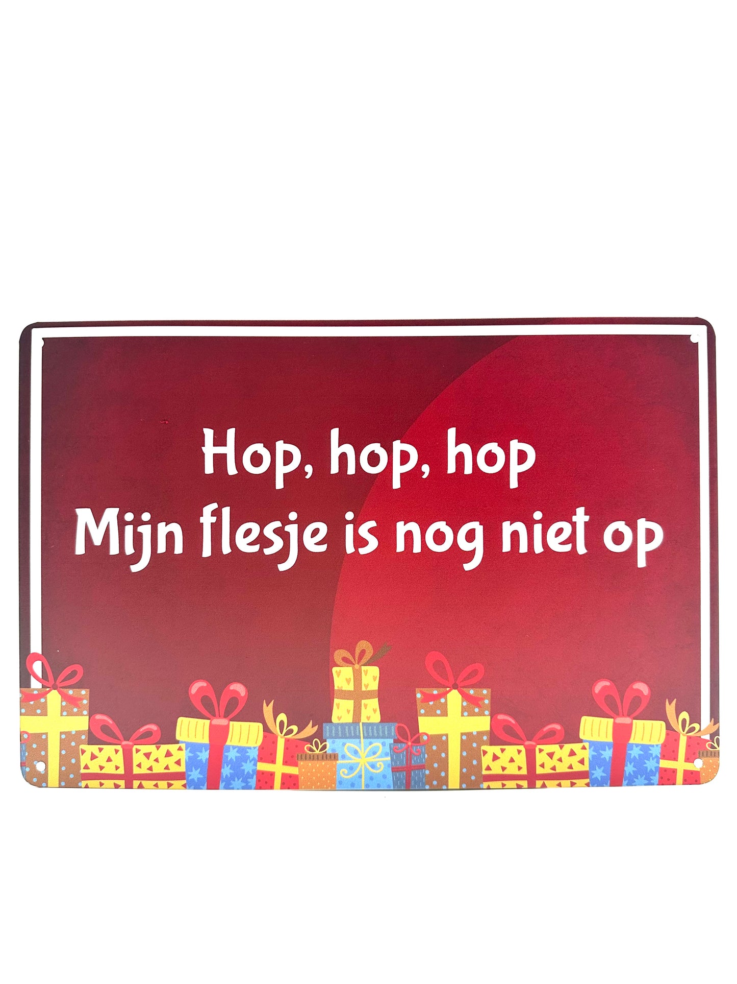 Hop Hop Hop - Mijn flesje is nog niet op - Metalen Wandbord