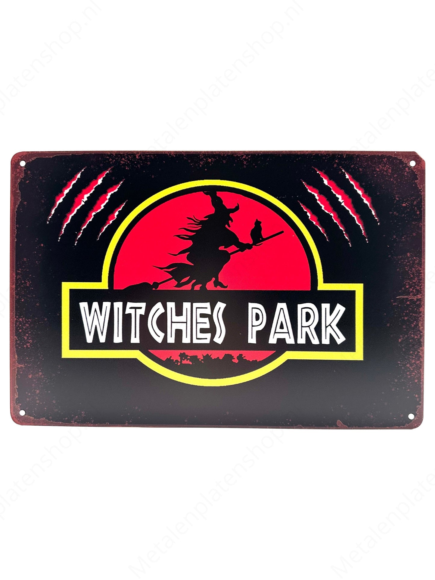 Metal Wall Sign - Witches Park - Jurassic Park 