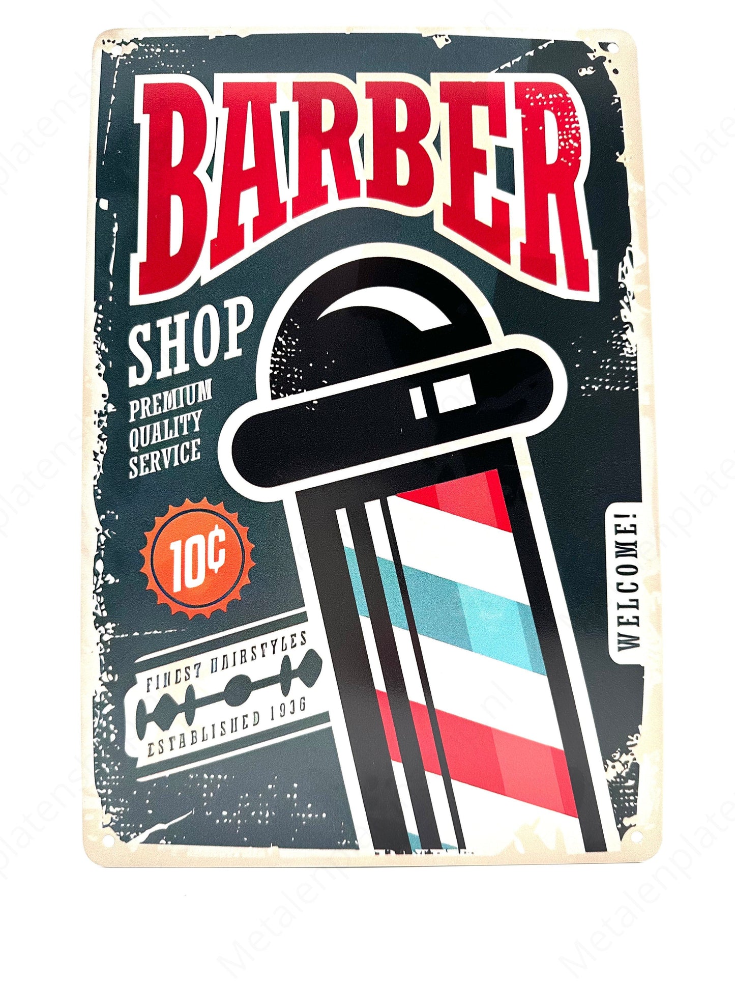 Metal Wall Sign - Barbershop