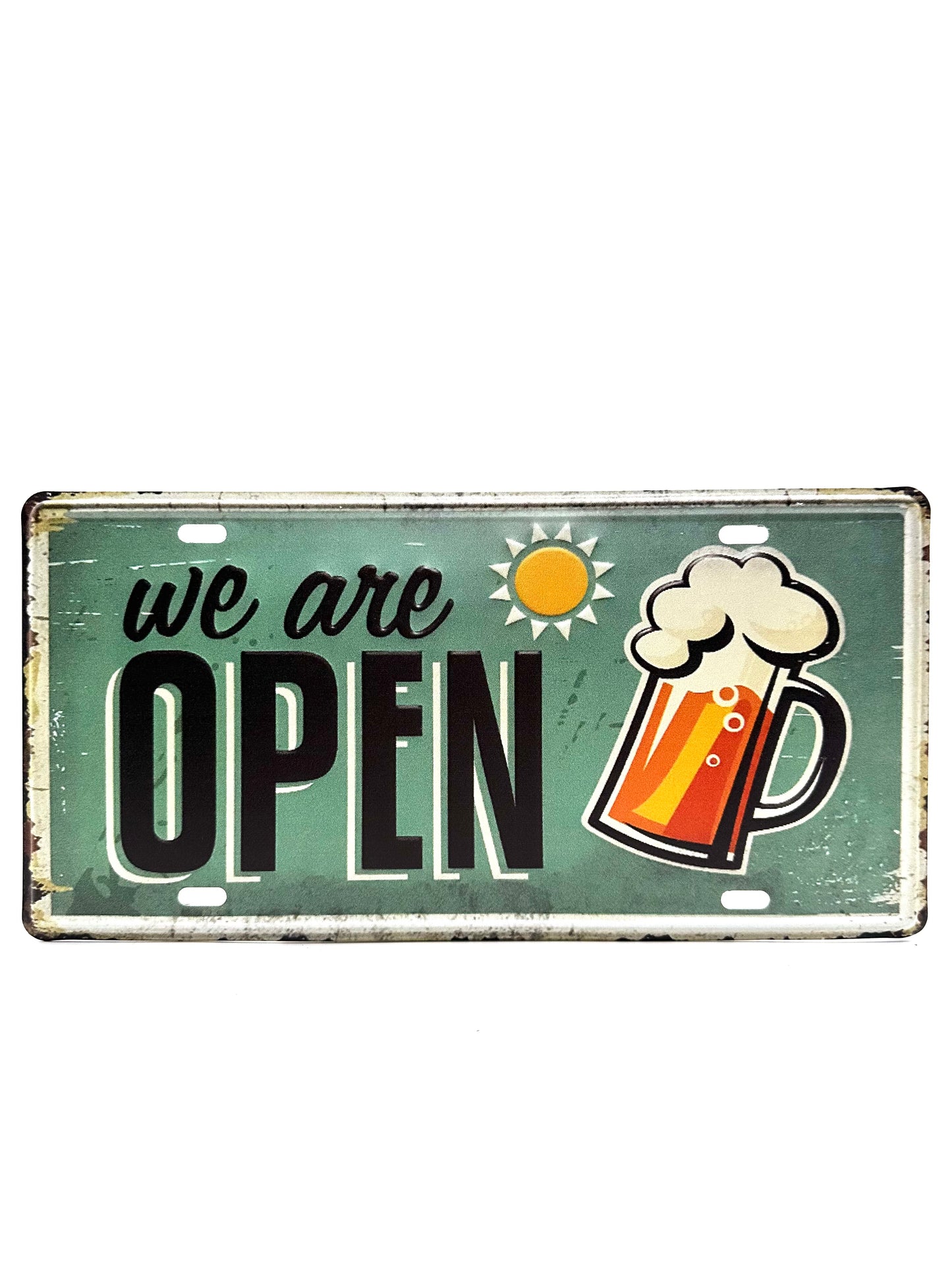 Kentekenplaat - We Are Open - Bier - 30x15cm