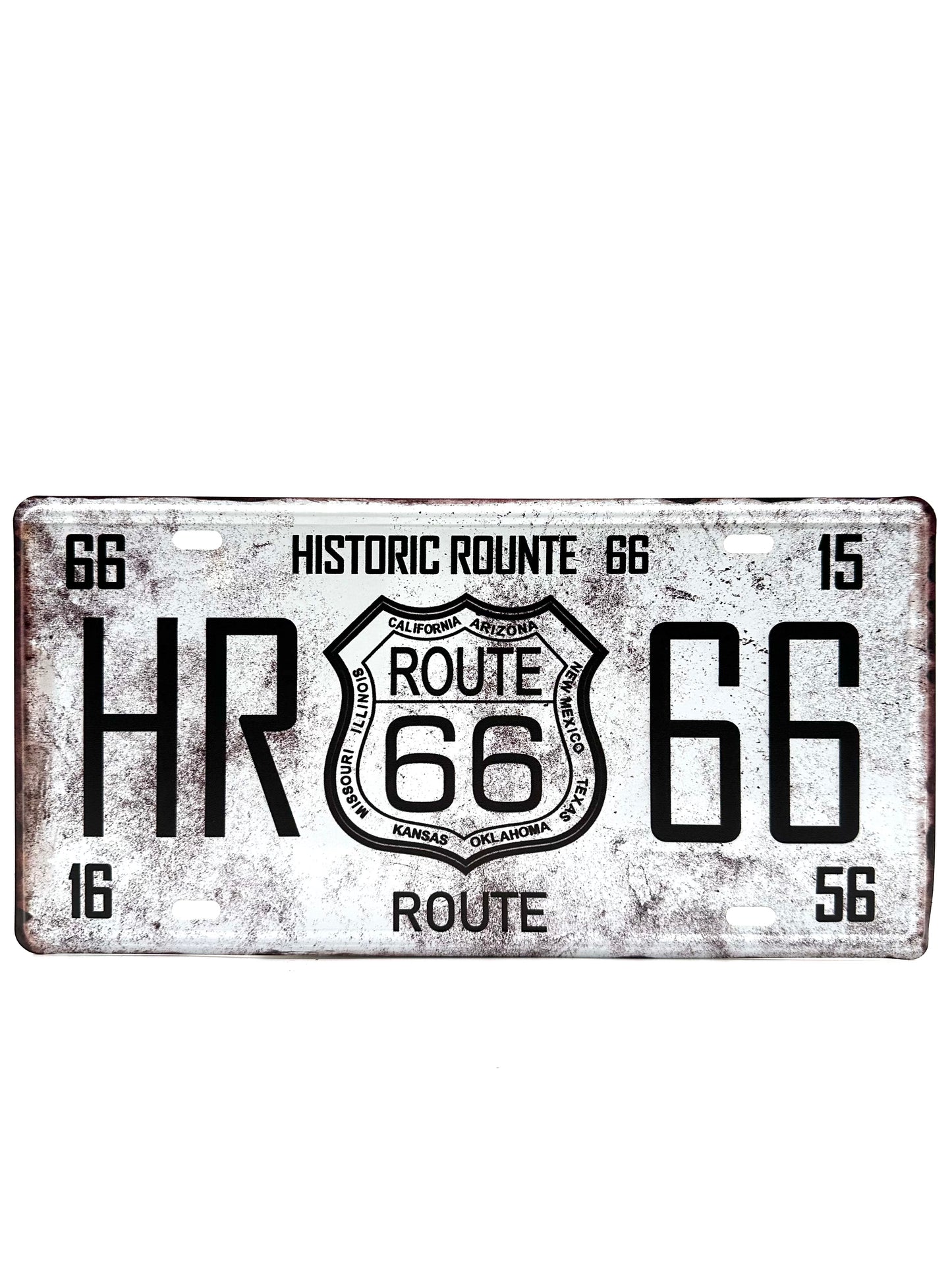 Kentekenplaat - Historic Route 66 - 30x15cm