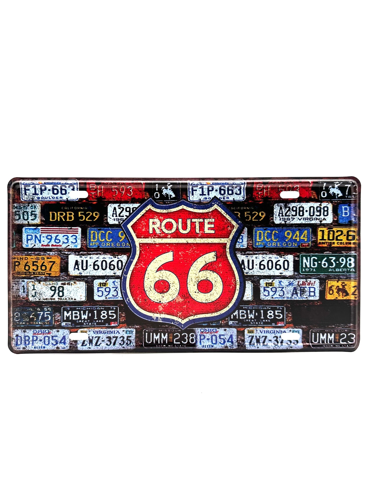 Kentekenplaat - Route 66 - 30x15cm