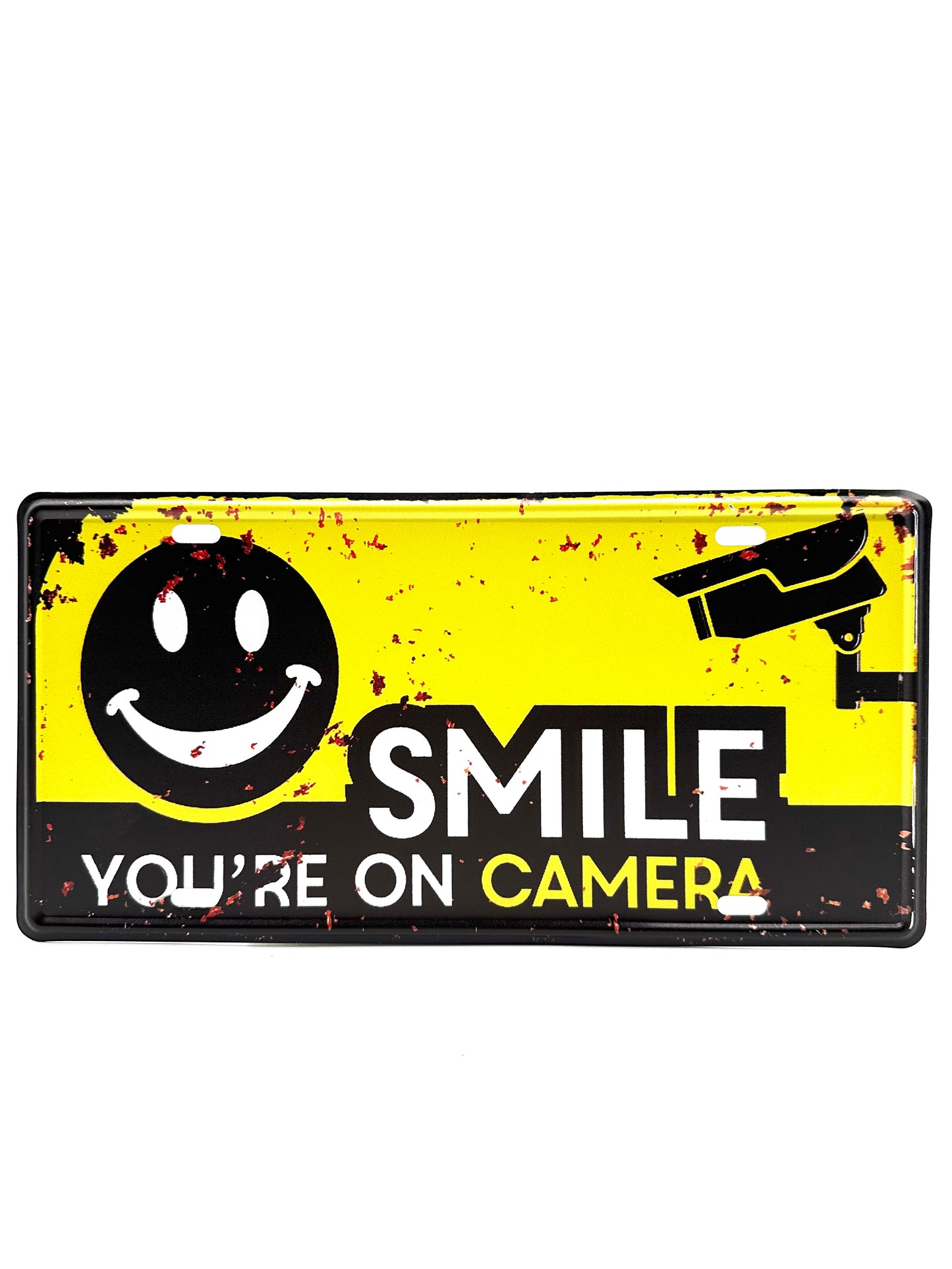 Kentekenplaat - Smile You're On Camera - 30x15cm