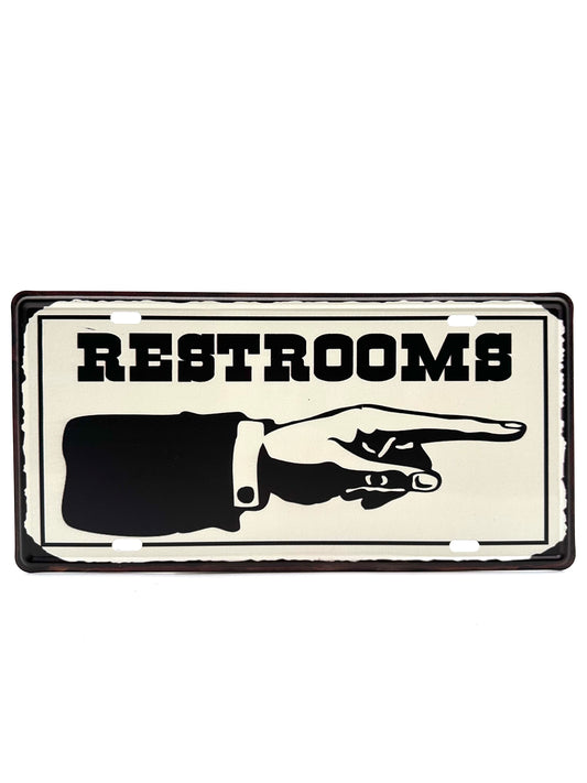 Kentekenplaat - Restrooms - 30x15cm