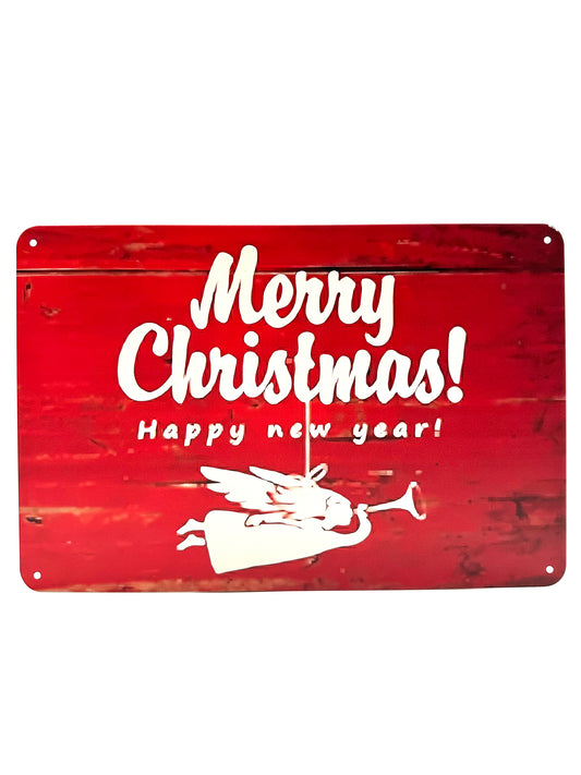 Metalen Wandbord - Merry Christmas