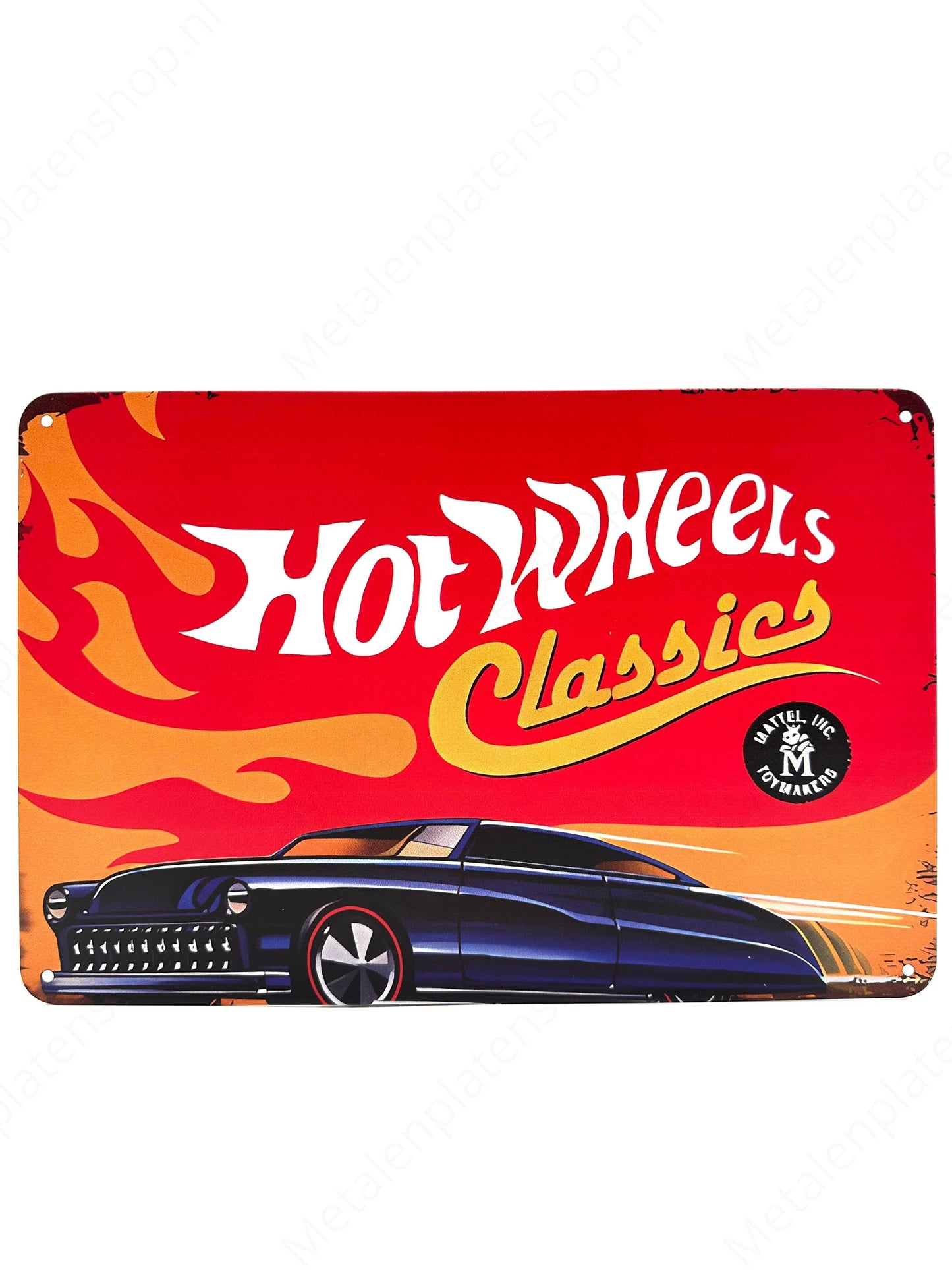 Metalen Wandbord - HotWheels Classics