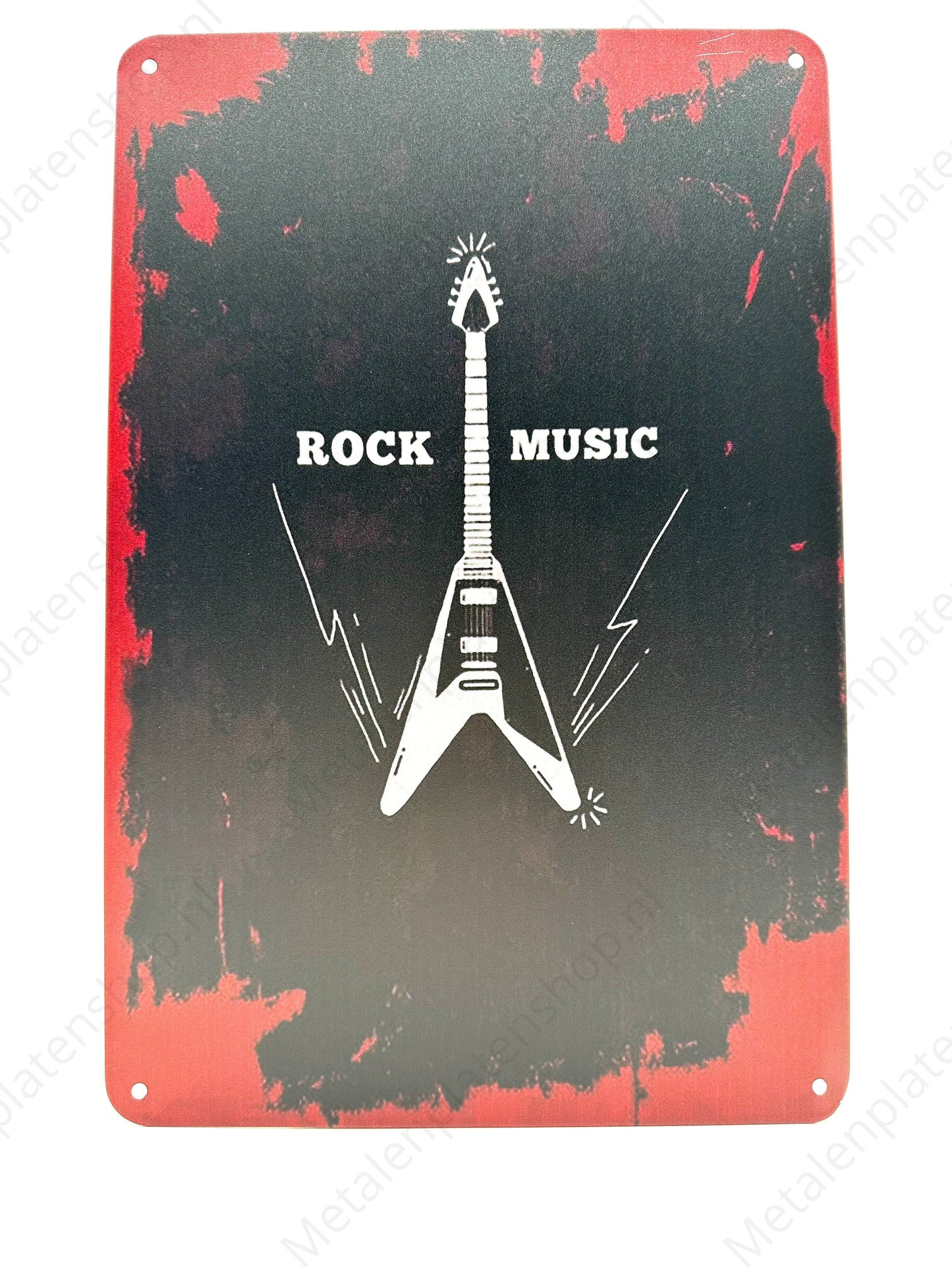 Metalen Wandbord - Rock Music