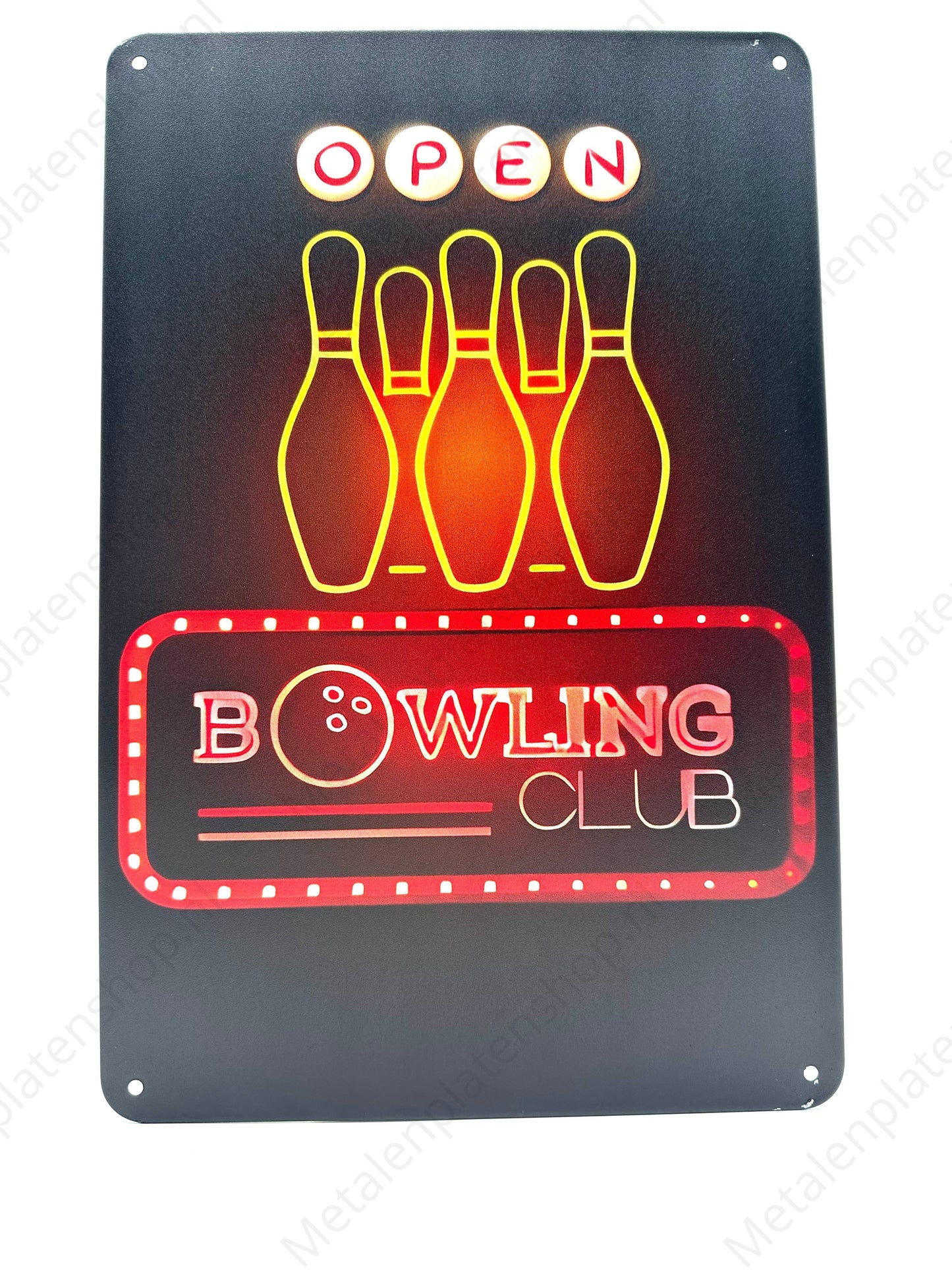 Metalen Wandbord - Bowling Club