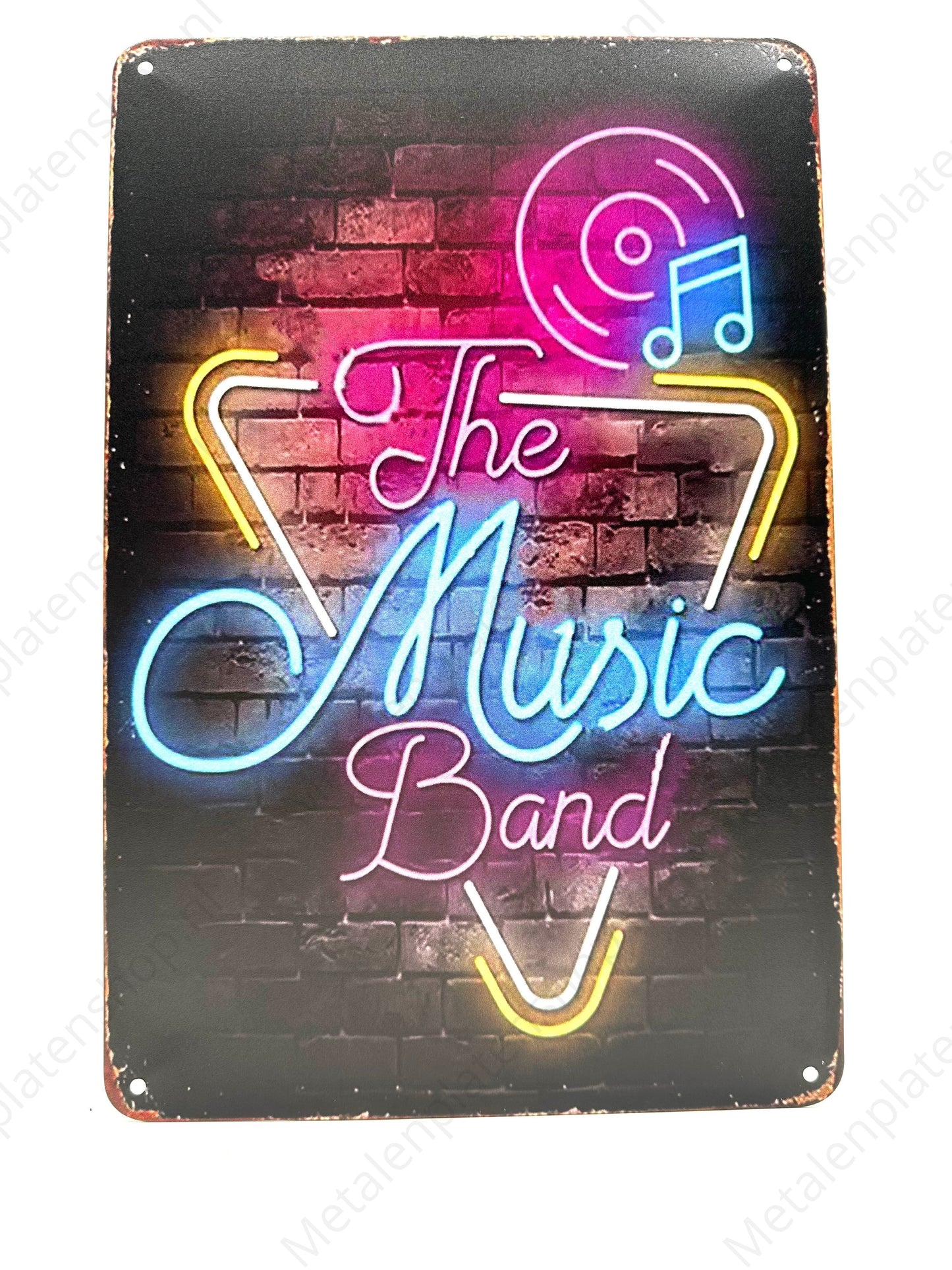 Metalen Wandbord - The Music Band