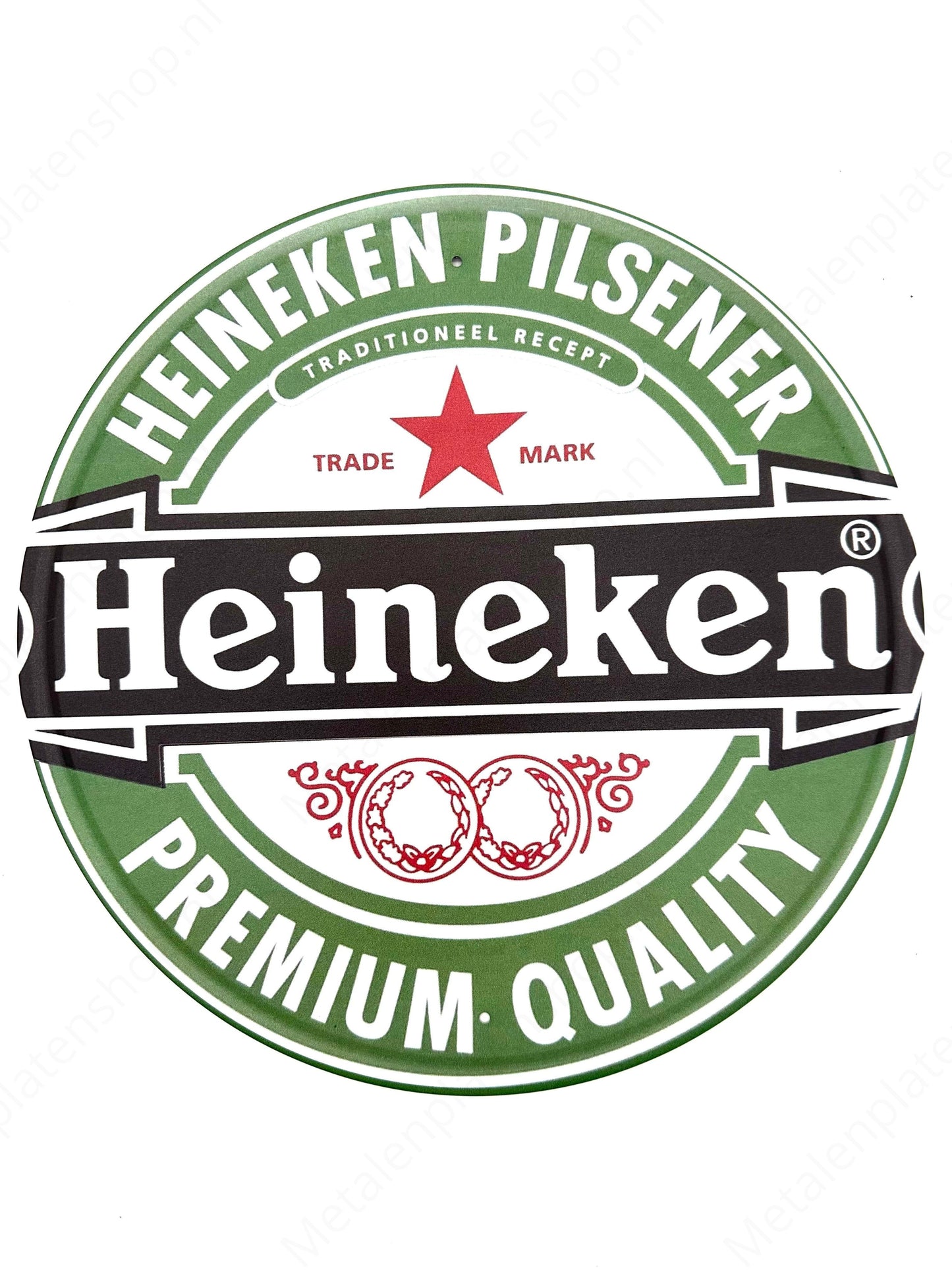 Metalen Wandbord - Heineken - Rond