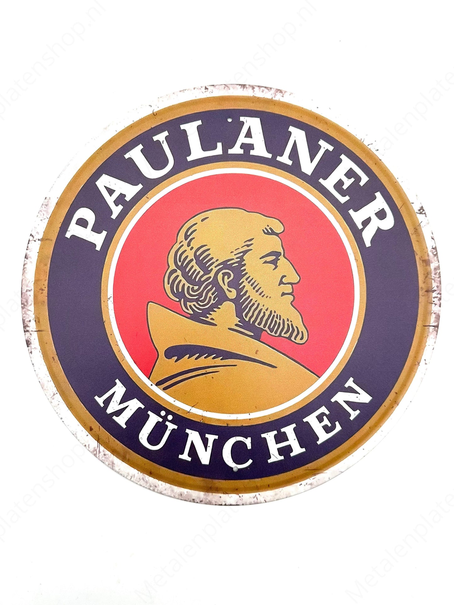 Metal Wall Sign - Paulaner - Munich - Round 