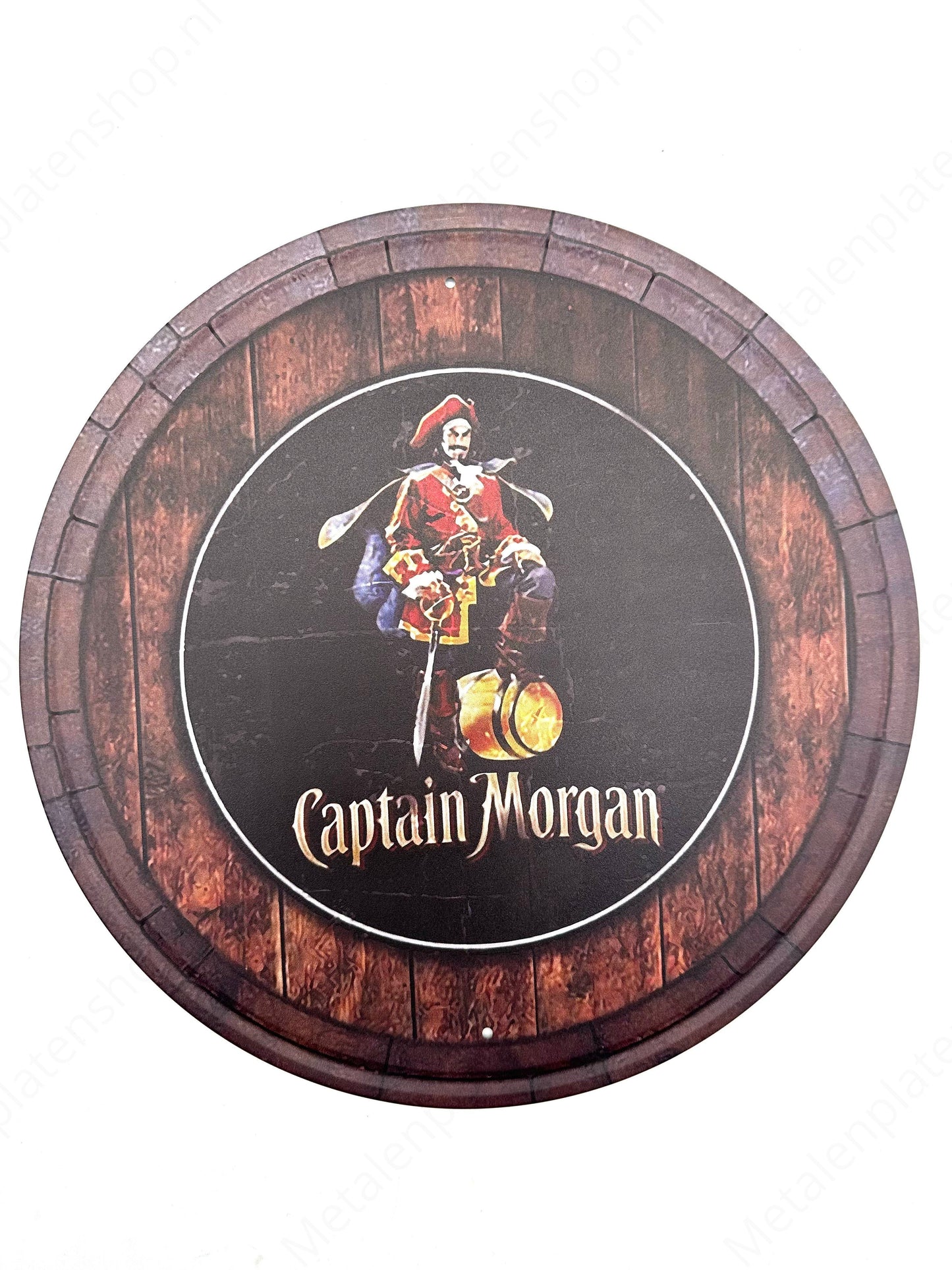 Metalen Wandbord - Captain Morgan - Rond