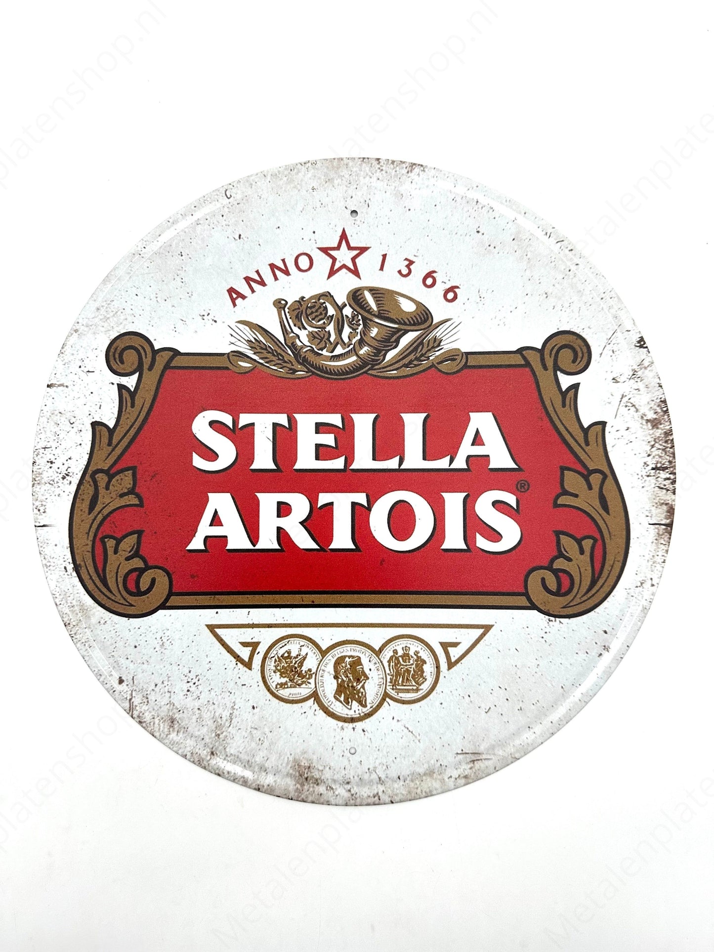 Metalen Wandbord - Stella Artois - Rond