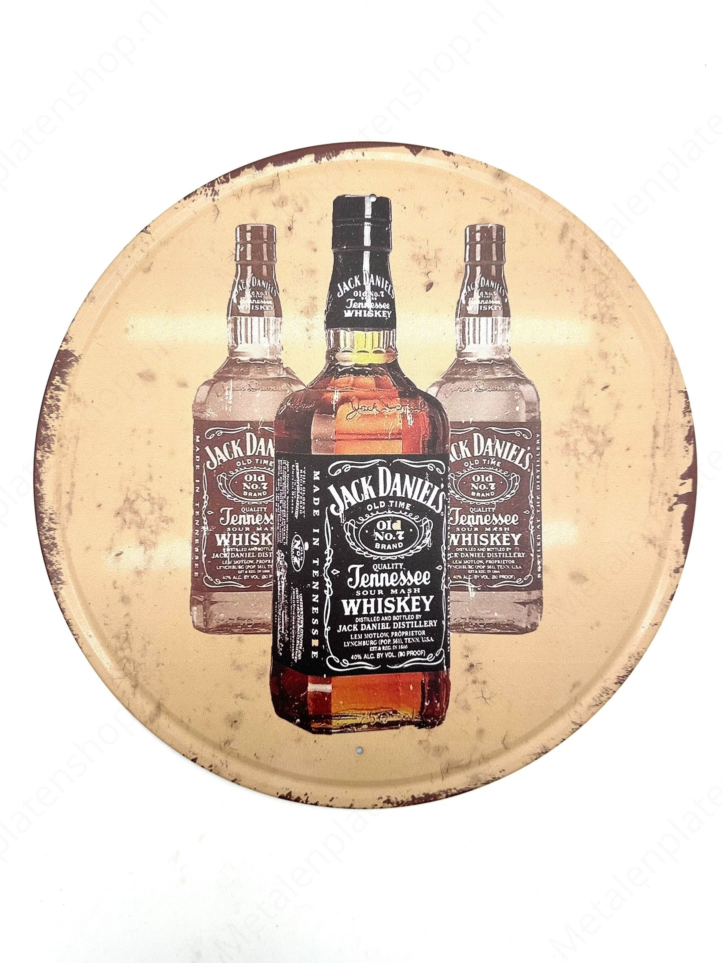 Metal Wall Sign - Jack Daniels - Round