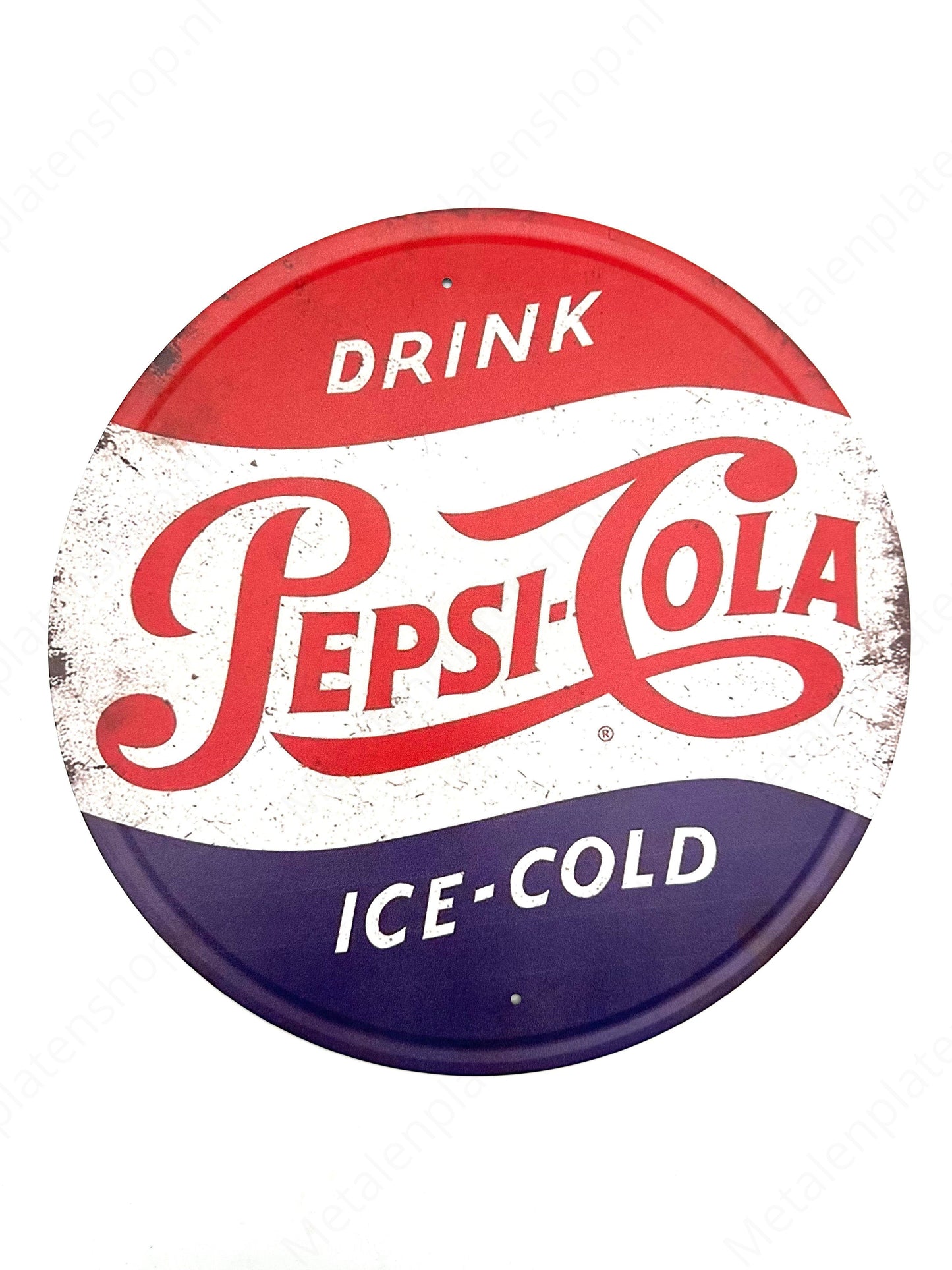 Metalen Wandbord - Pepsi Cola - Rond