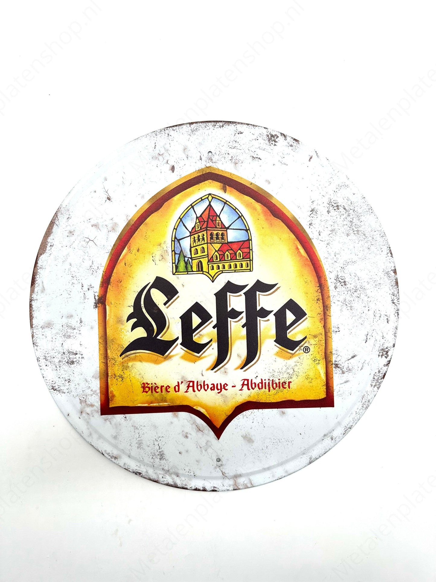 Metal Wall Sign - Leffe - Round