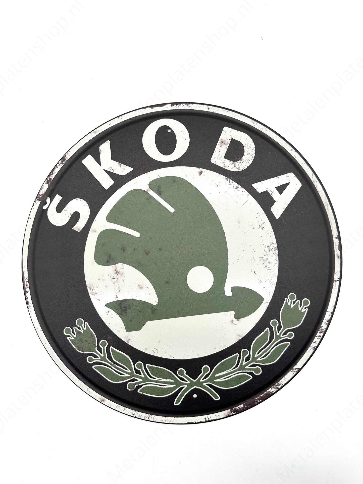 Metal Wall Sign - Skoda - Round 