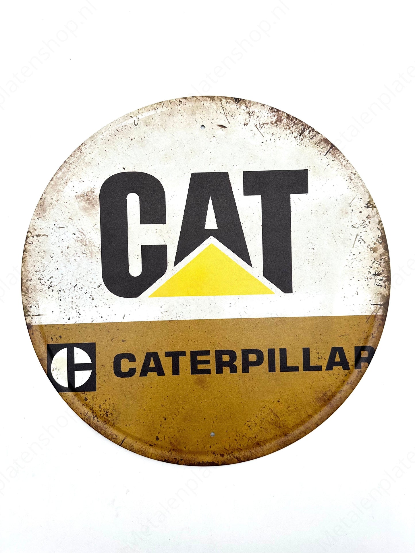 Metalen Wandbord - CAT - Rond