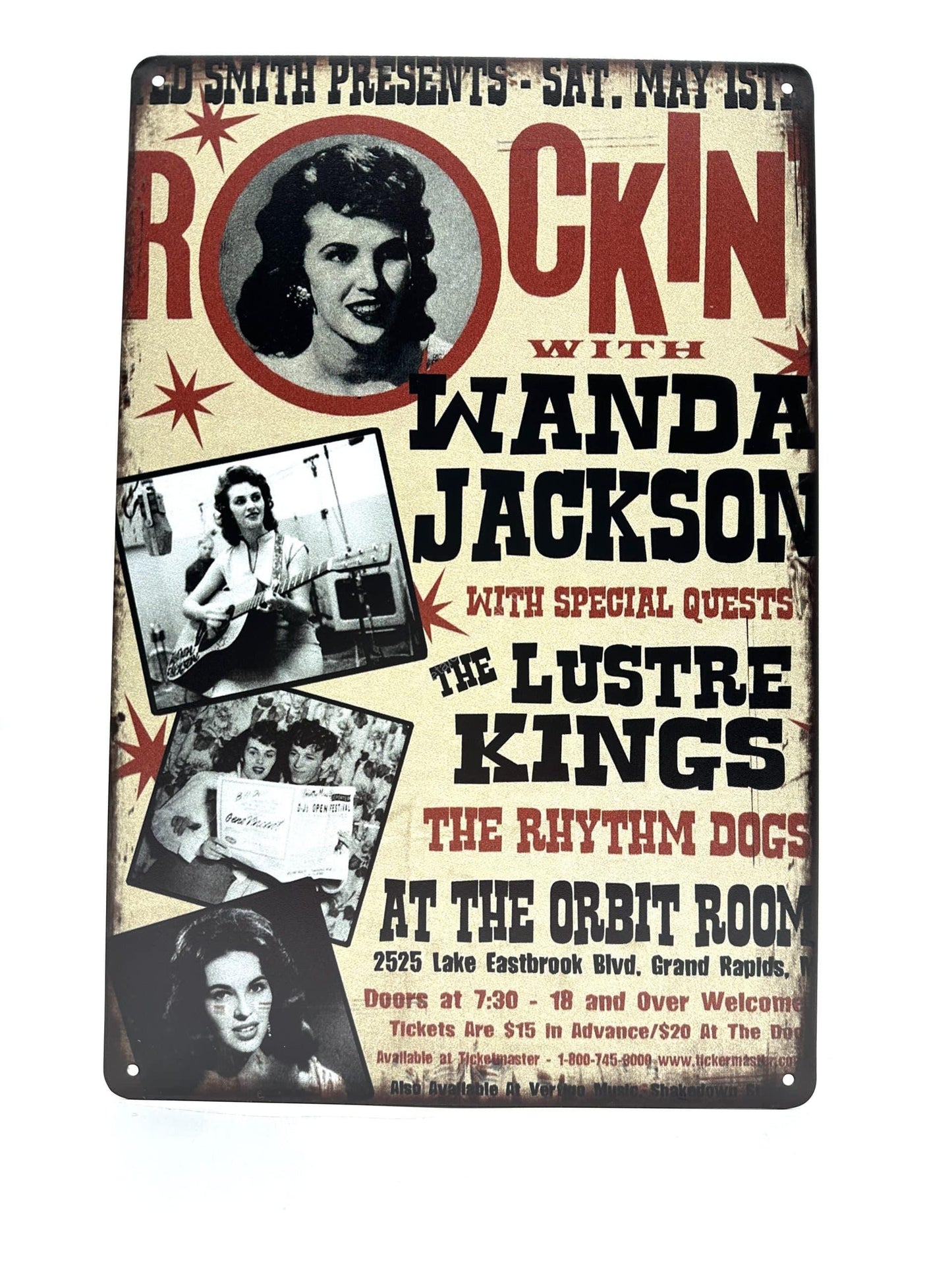 Metal Wall Sign - Rocking with Wanda Jackson